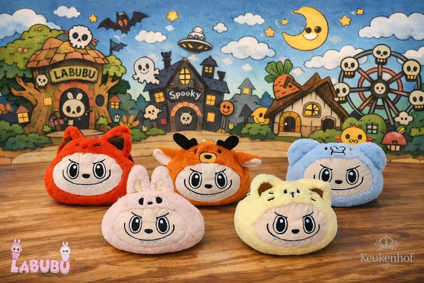 Labubu Doll Keychain - Red