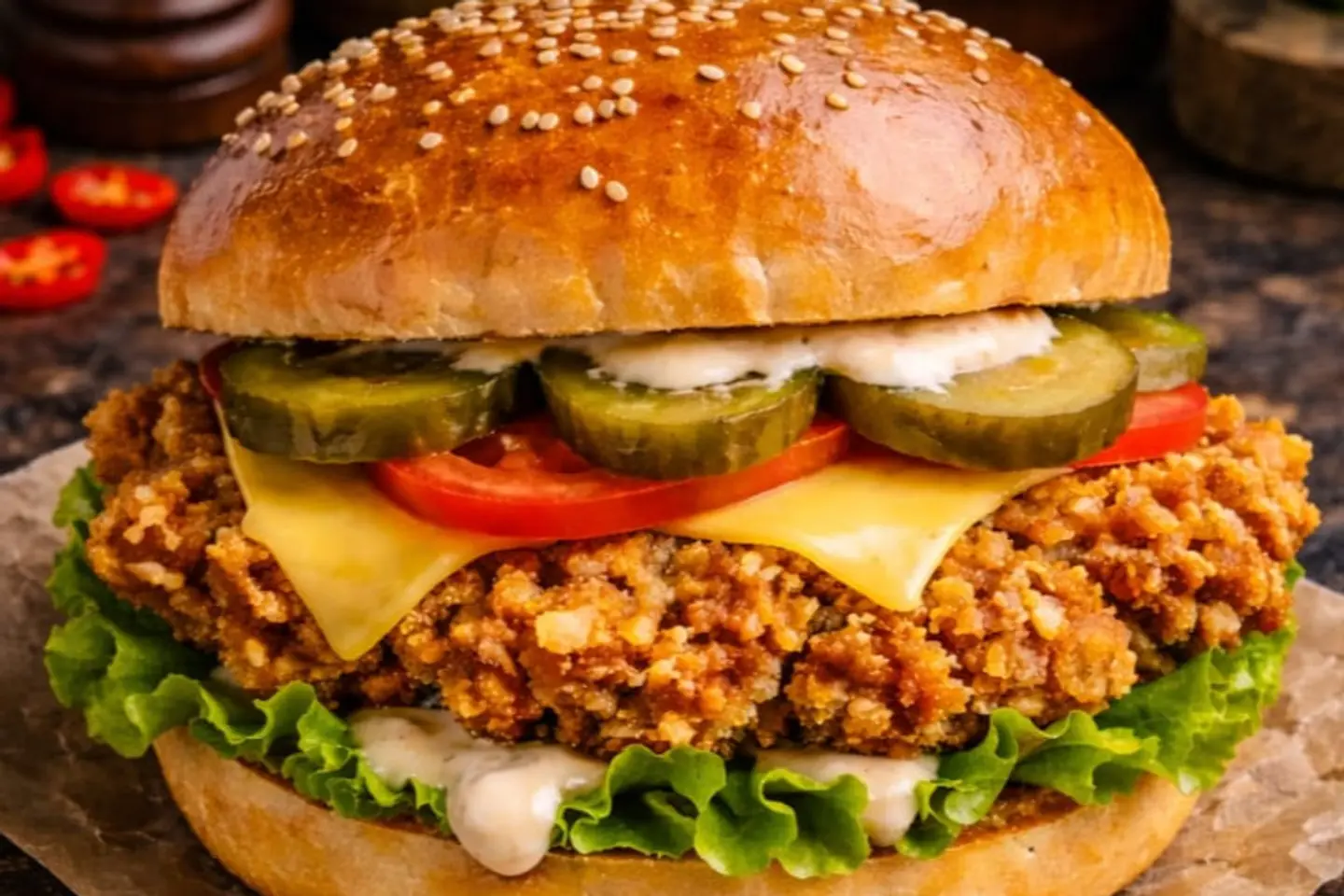 Regular Crispy Burger - Normal