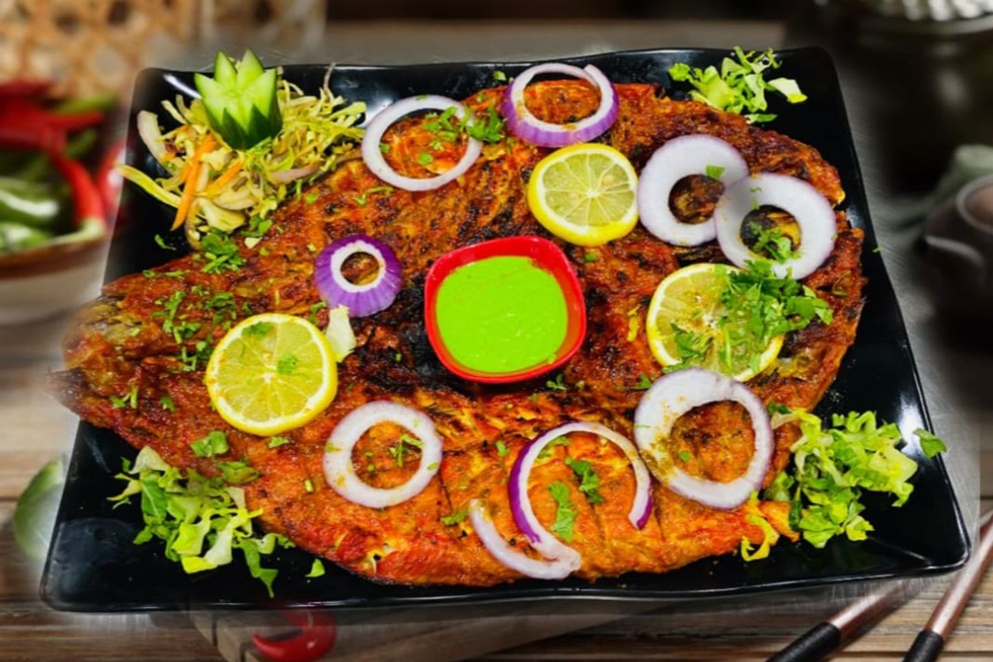 Grilled Fish On Charcoal - Large