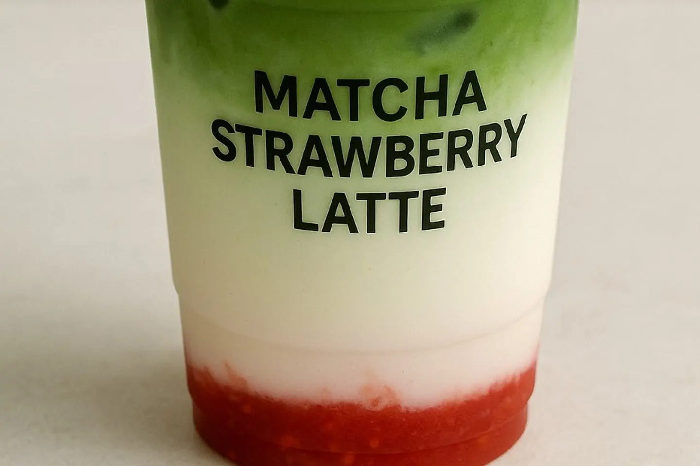 لاتيه ماتشا بالفراولة - عادي