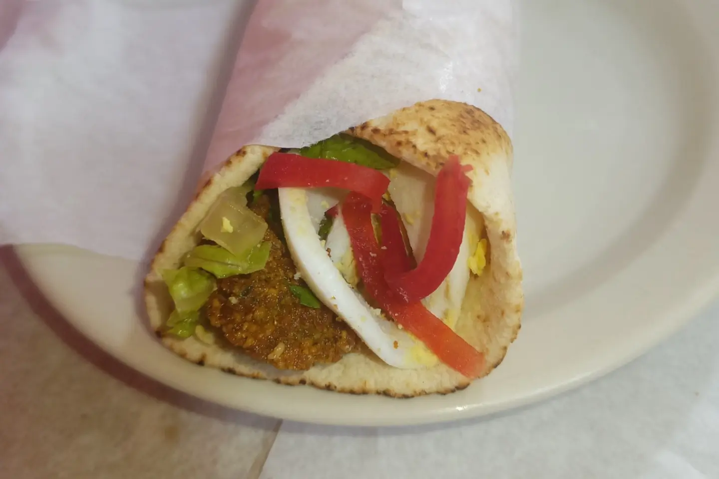Mixed Sabbeh Sandwich With Flatbread - Without Eggs