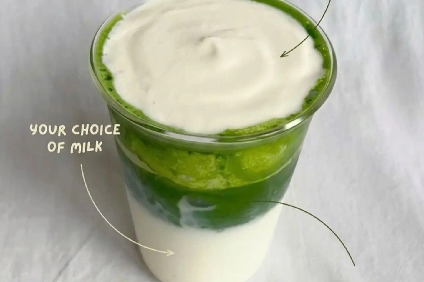 Vanilla Matcha With Cream - Small