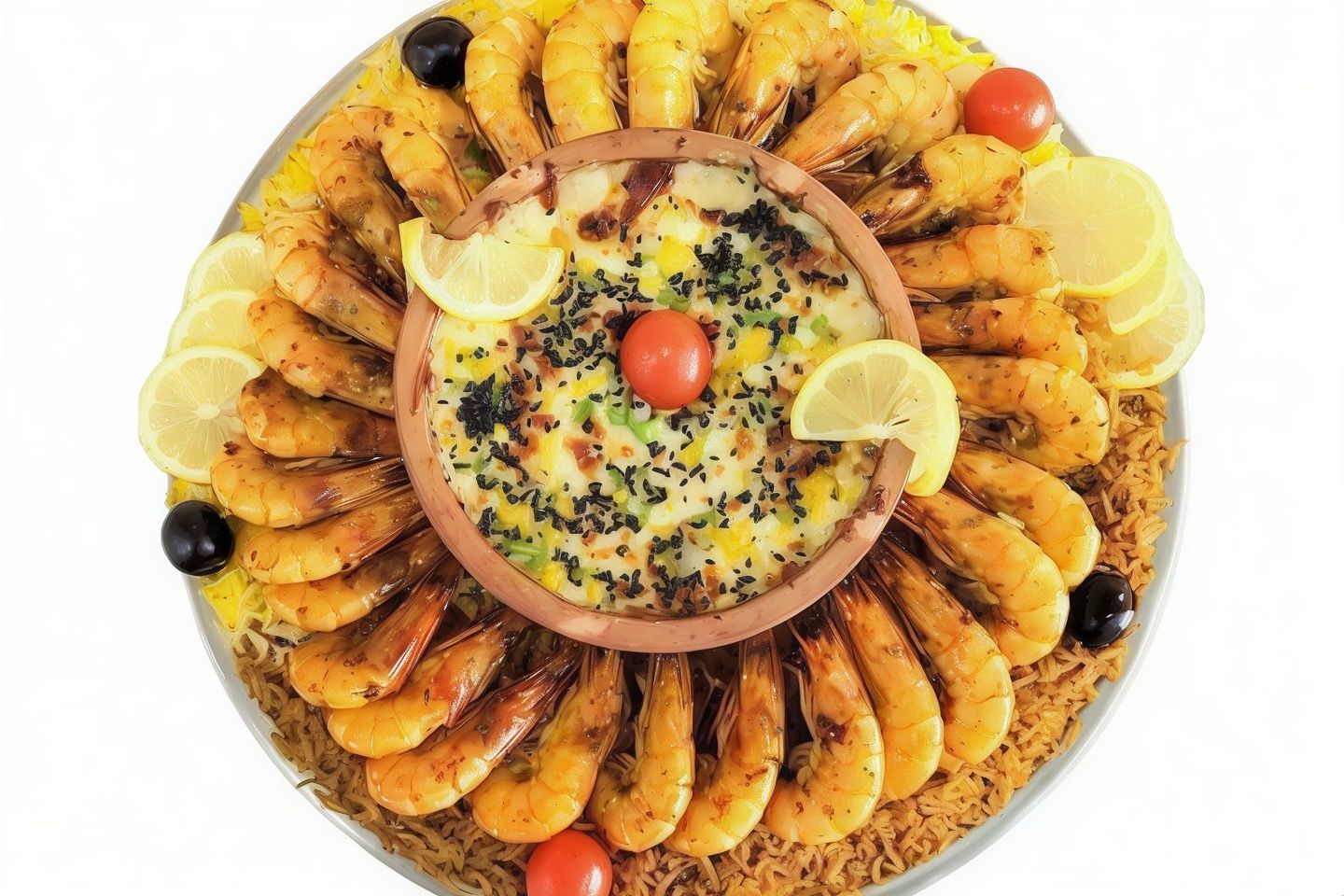 جديد - وجبة شخصين- صحن روبيان مع طاجن روبيان - روبيان مشوي