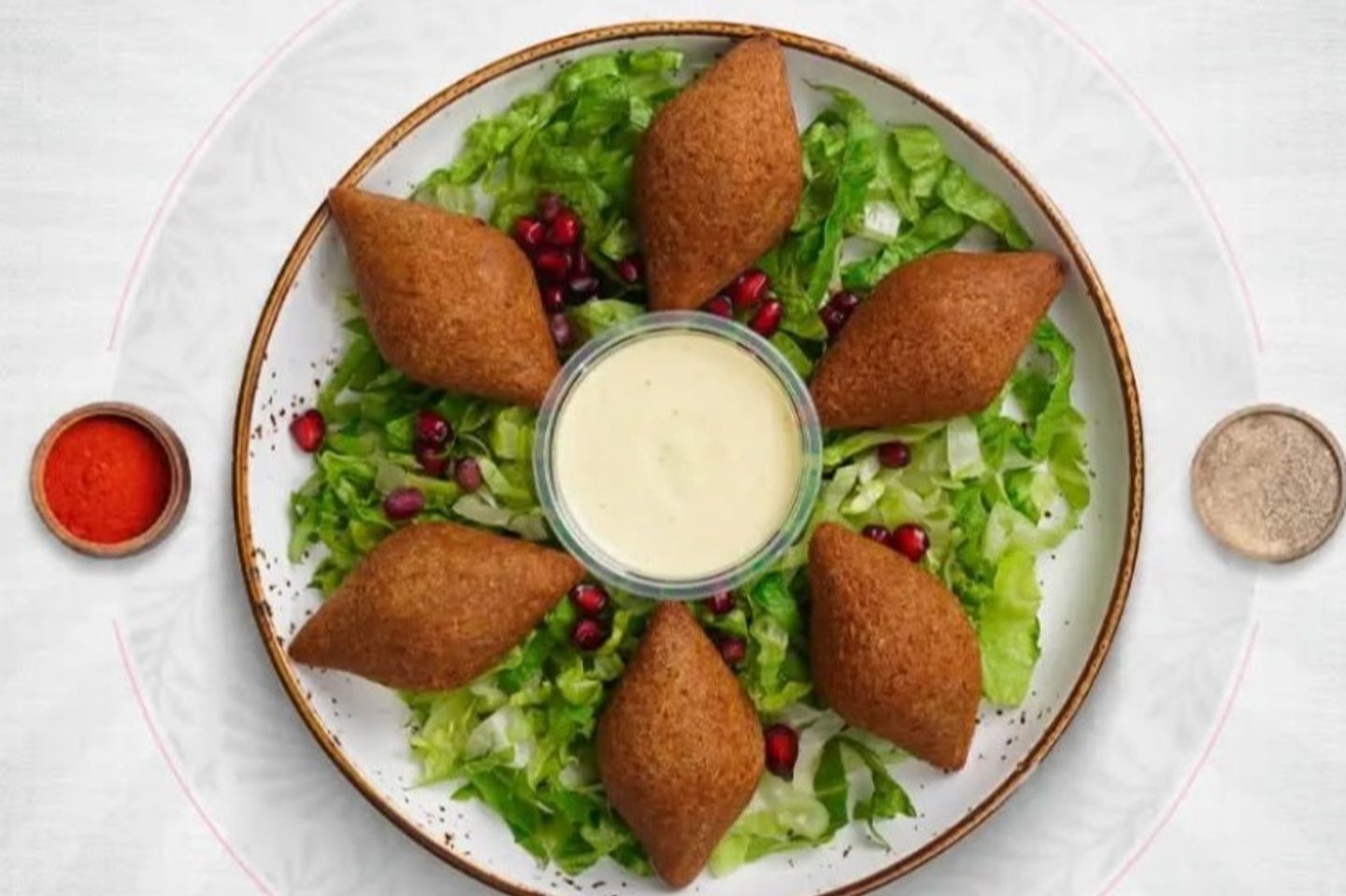 Fried Lebanese Kibbe - Plate Six Pieces