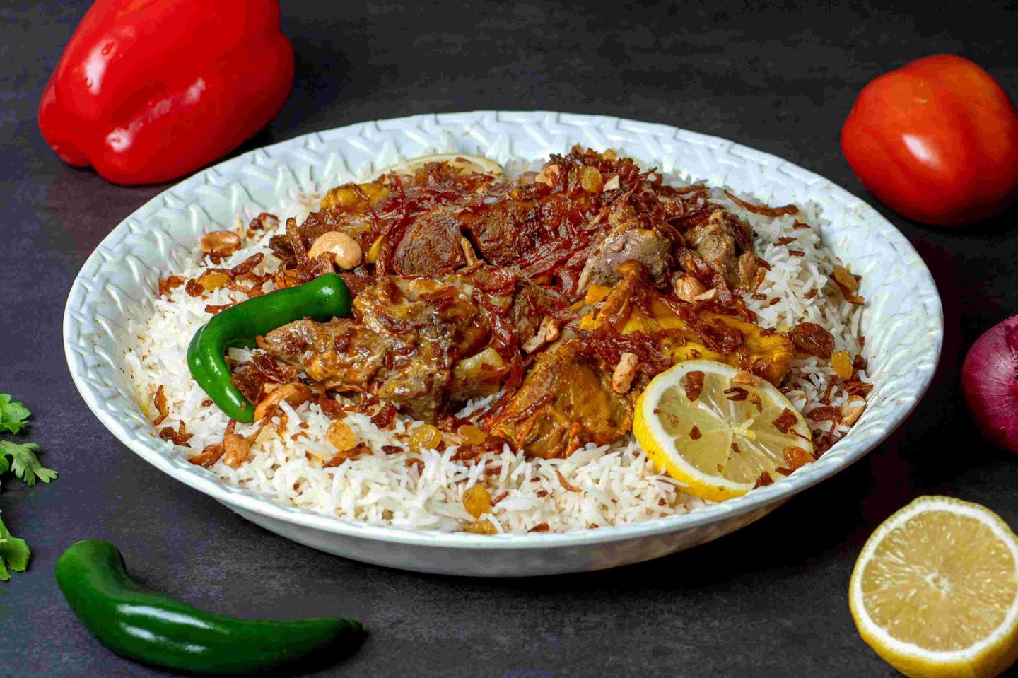رز بشاور - نفر لحم