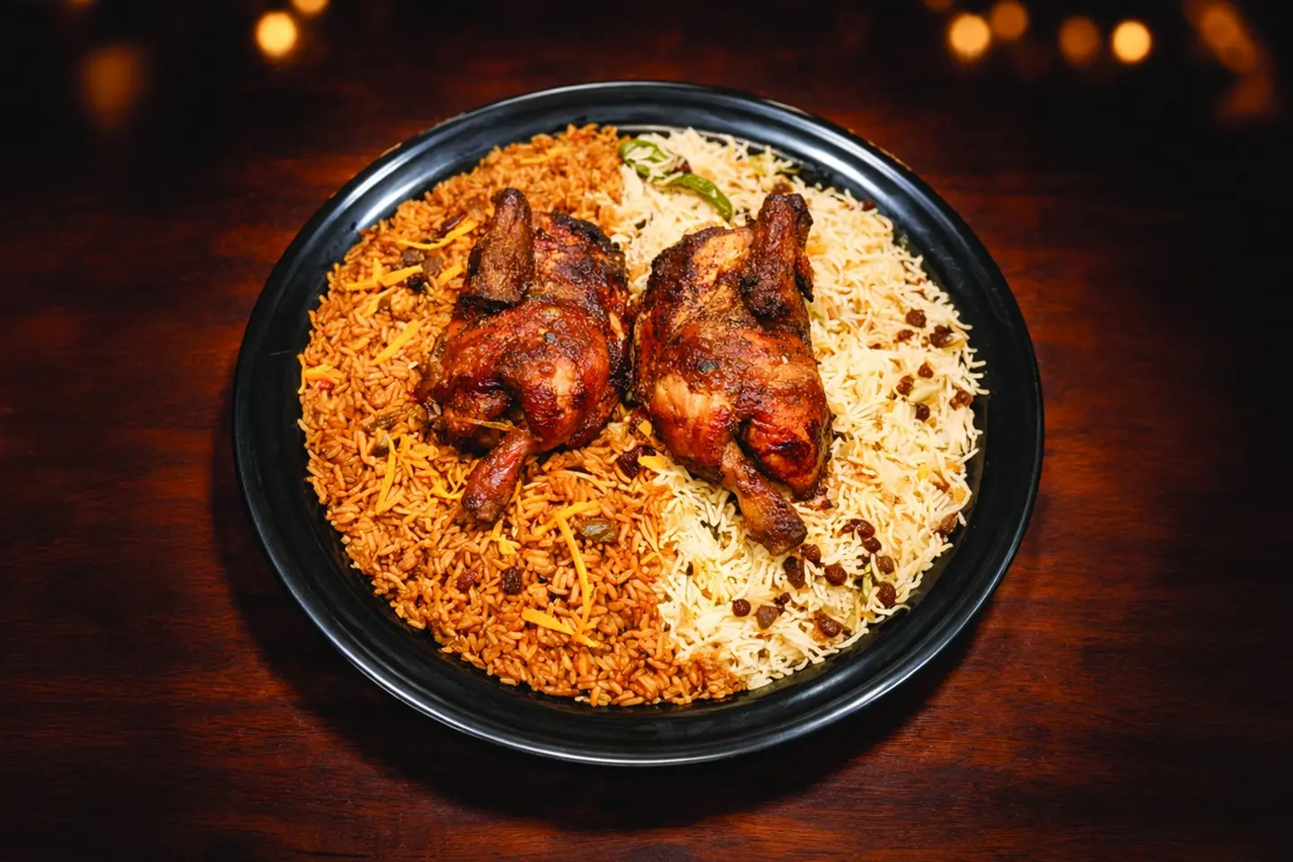 دجاج شواية - نص حبة مع الارز