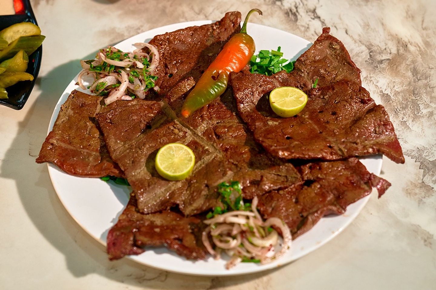 كبدة مشوية - ساندوتش