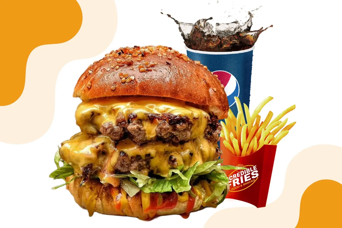 Grilled Beef Burger Meal - Regular