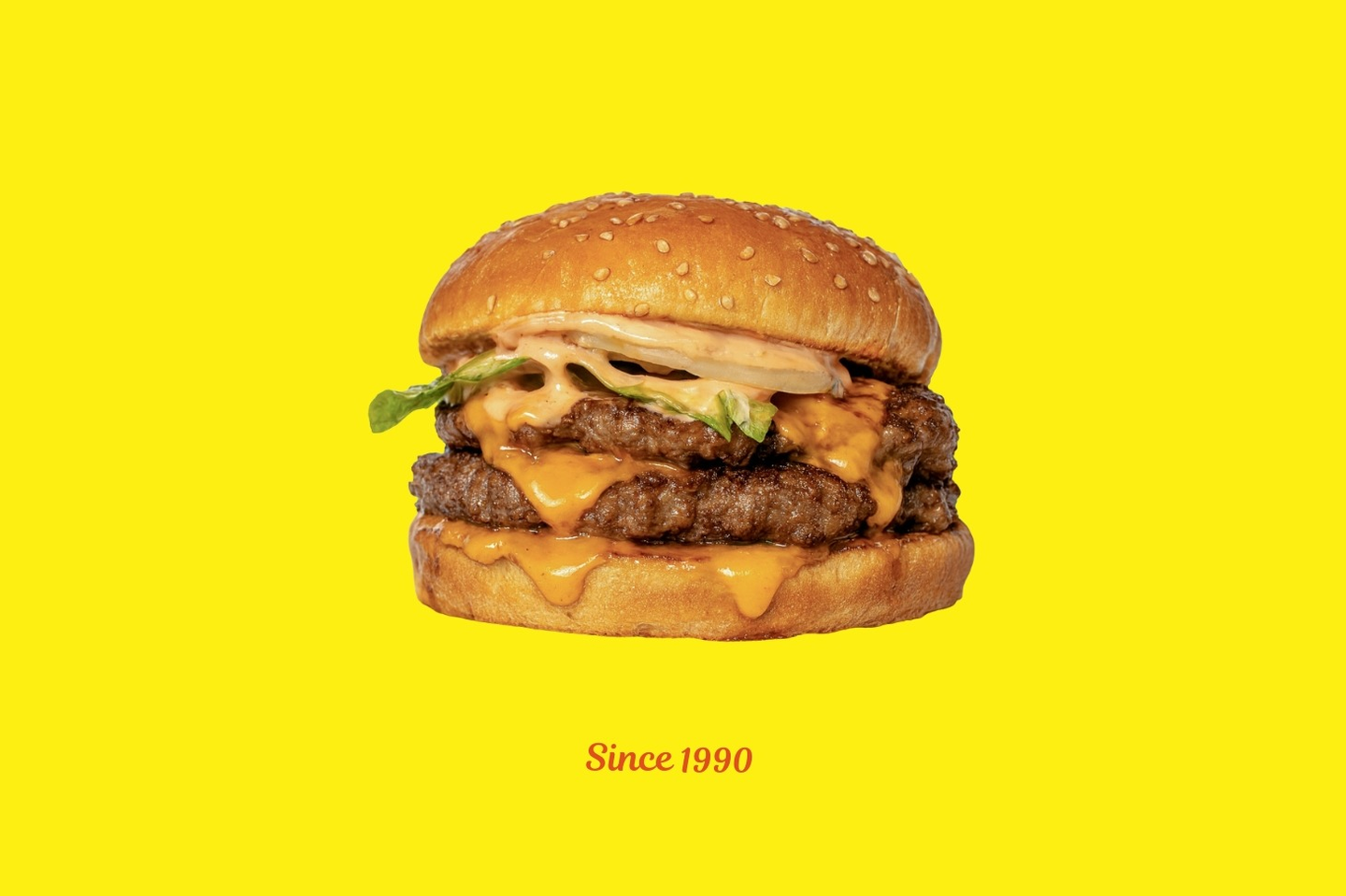 دبل ديلوكس بالجبنة خبز السمسم - برجر