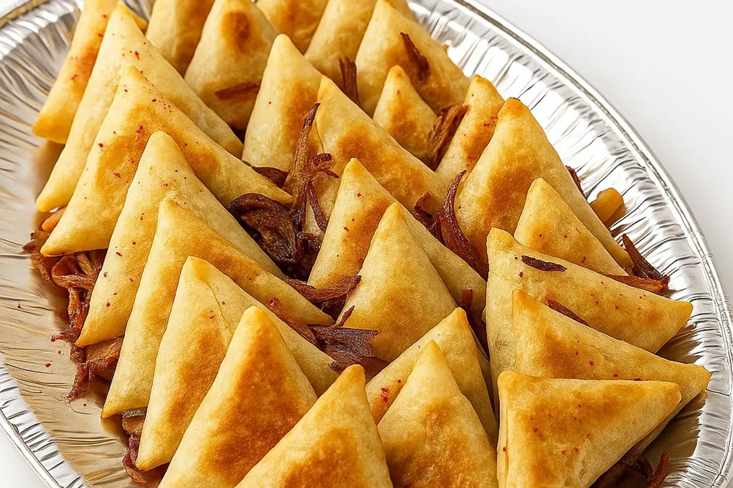 صينية سمبوسة لحم - سمبوسة لحم مخبوزة بالفرن٤٠ بالفرن