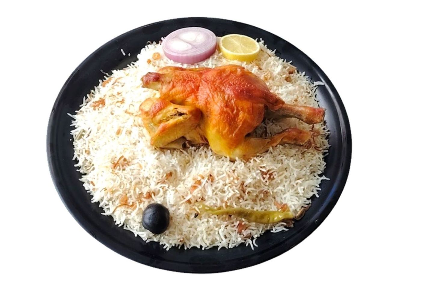دجاج مندي  أرز بيشاور - نصف دجاجة