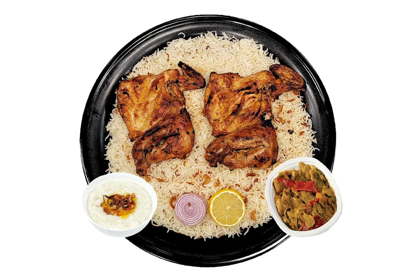 دجاج مظبي مثلوثة - نصف دجاجة