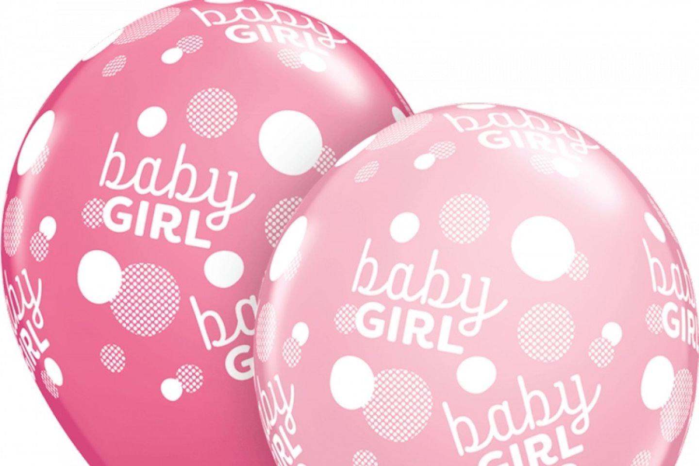 Helium Balloons Printed Baby Girl Dots - Foshi