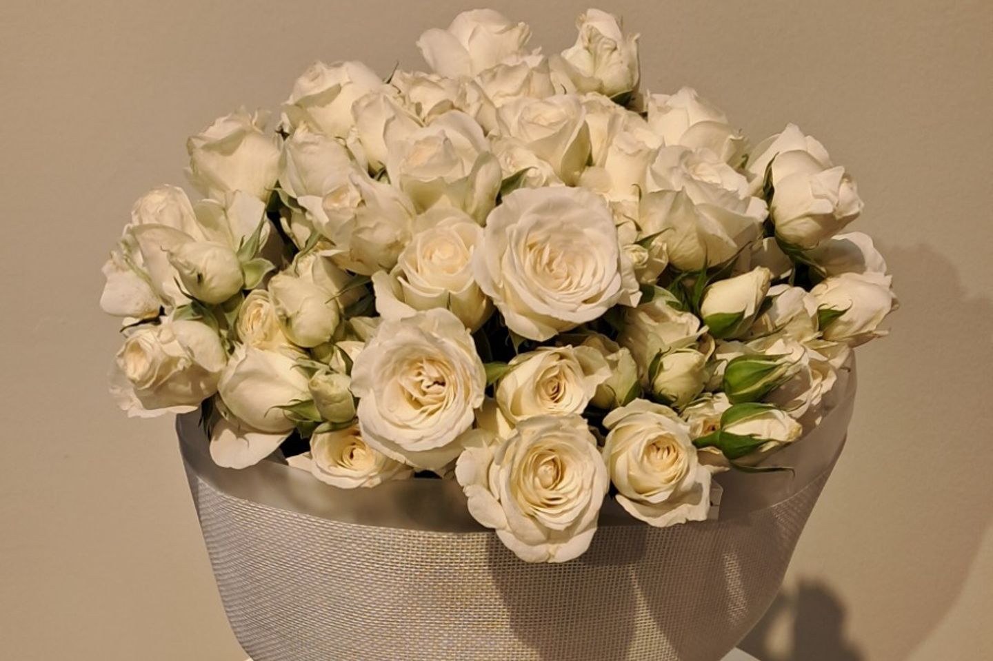 Bouquet Of White Baby Roses - Large Bouquet