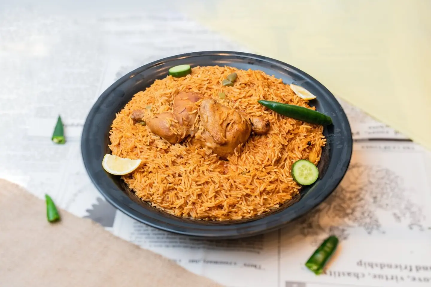 مضغوط دجاج أرز مزة - نص حبة