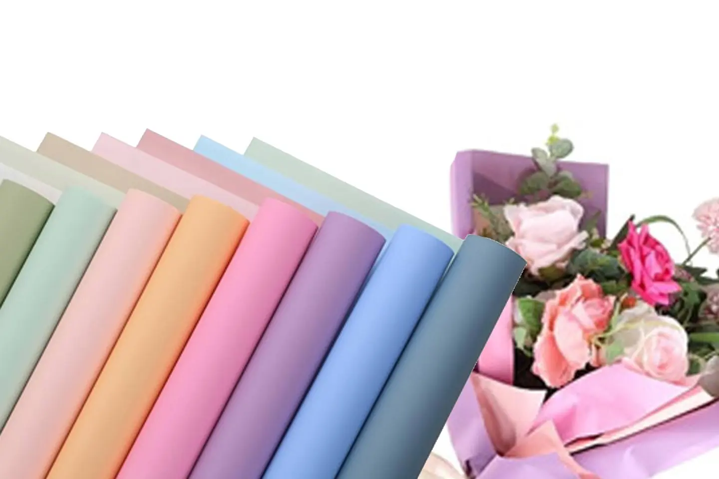 Bouquet Wrapping Paper - White