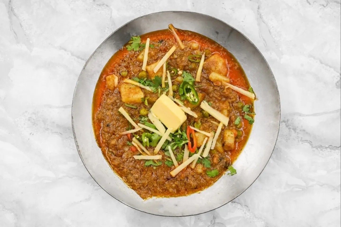 Minced Meat With Peas In Butter - Small