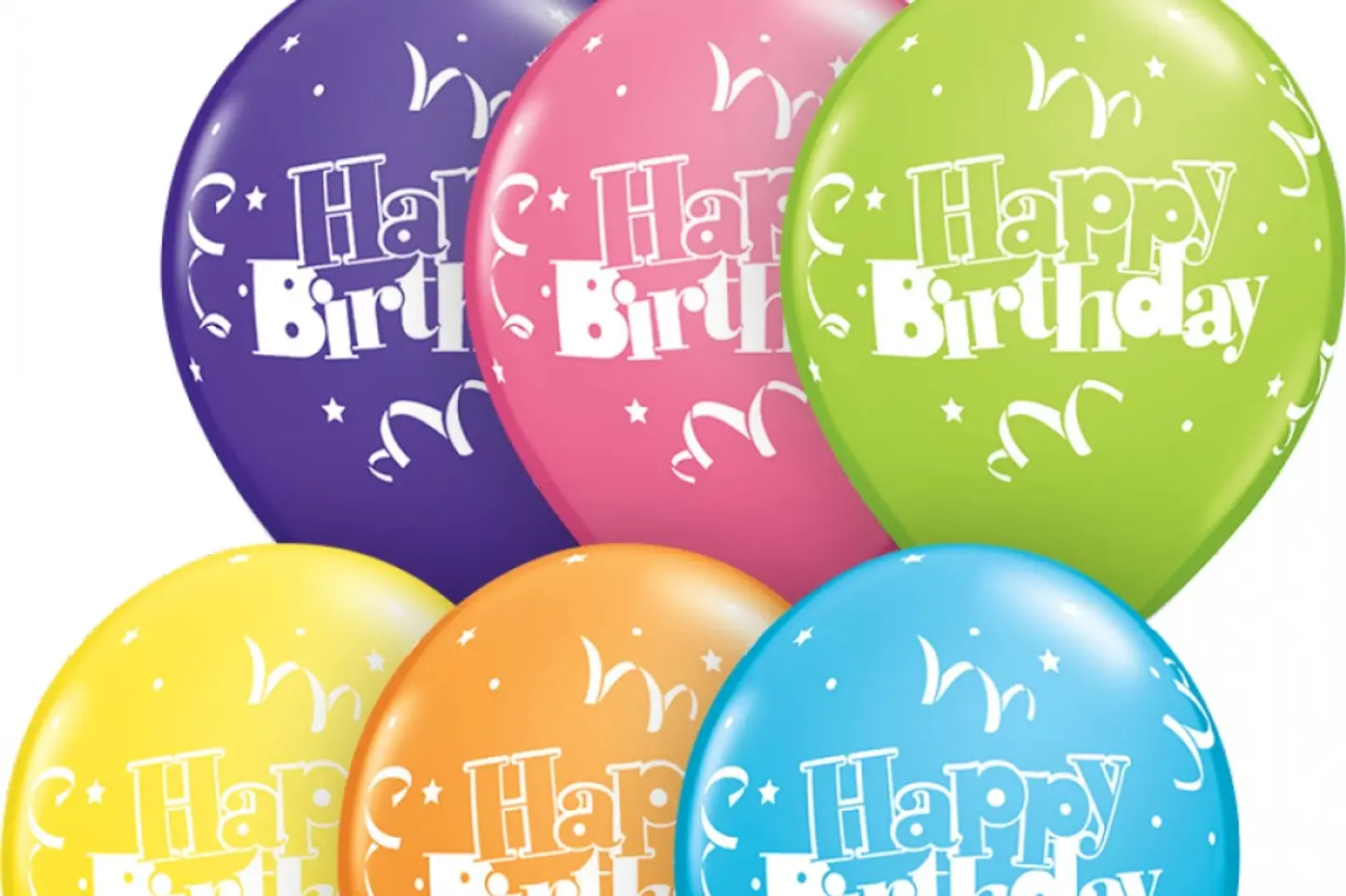 Helium Balloons Printed Birthday Confitte - Green