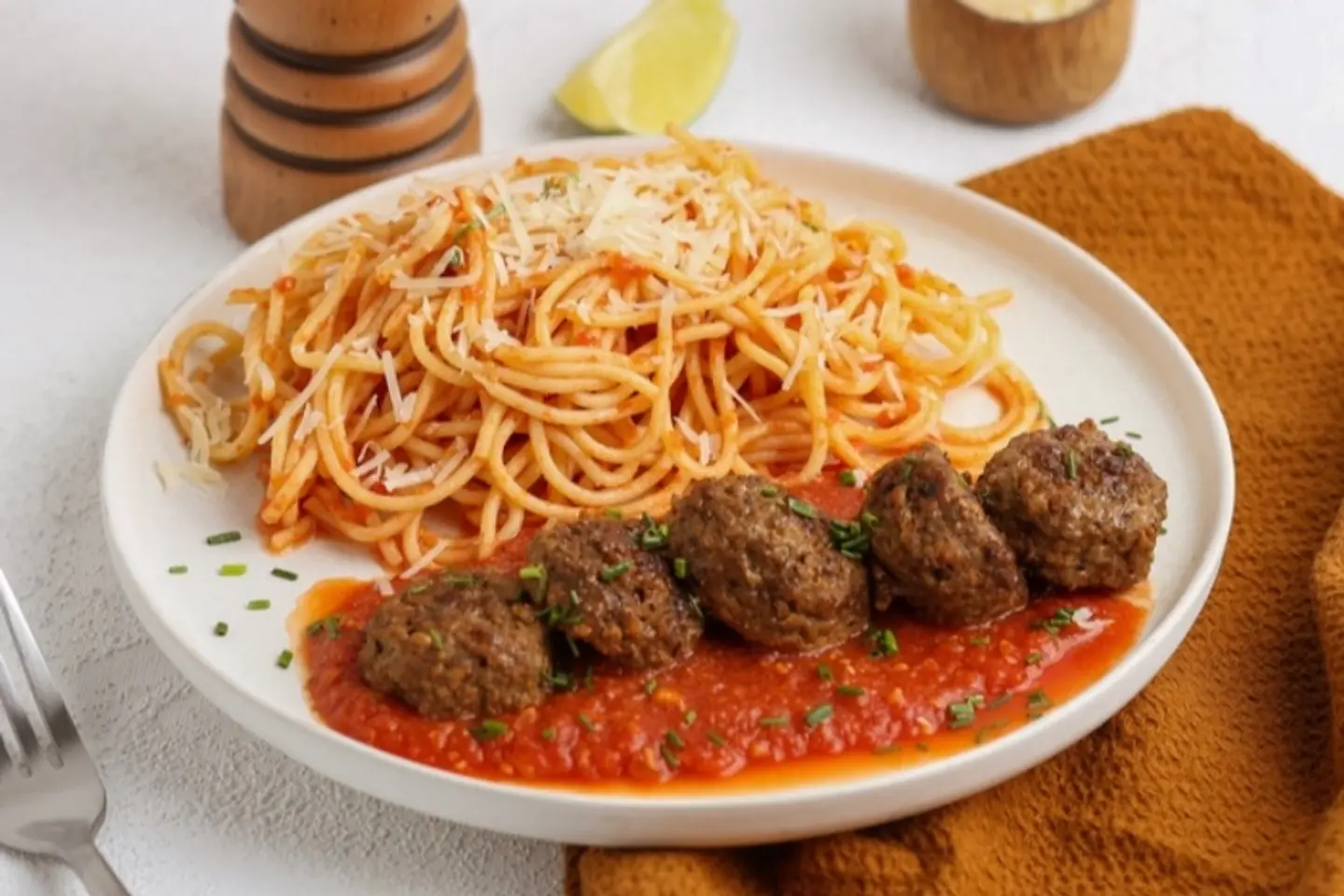 Meatballs The Dish Is Served Without Carbs. Choose Your Favorite Carb Or Pasta - 100 Grams