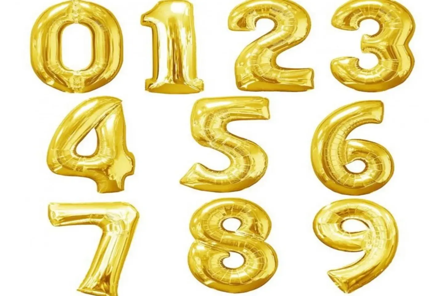 Numbers Balloon Golden - Number 1