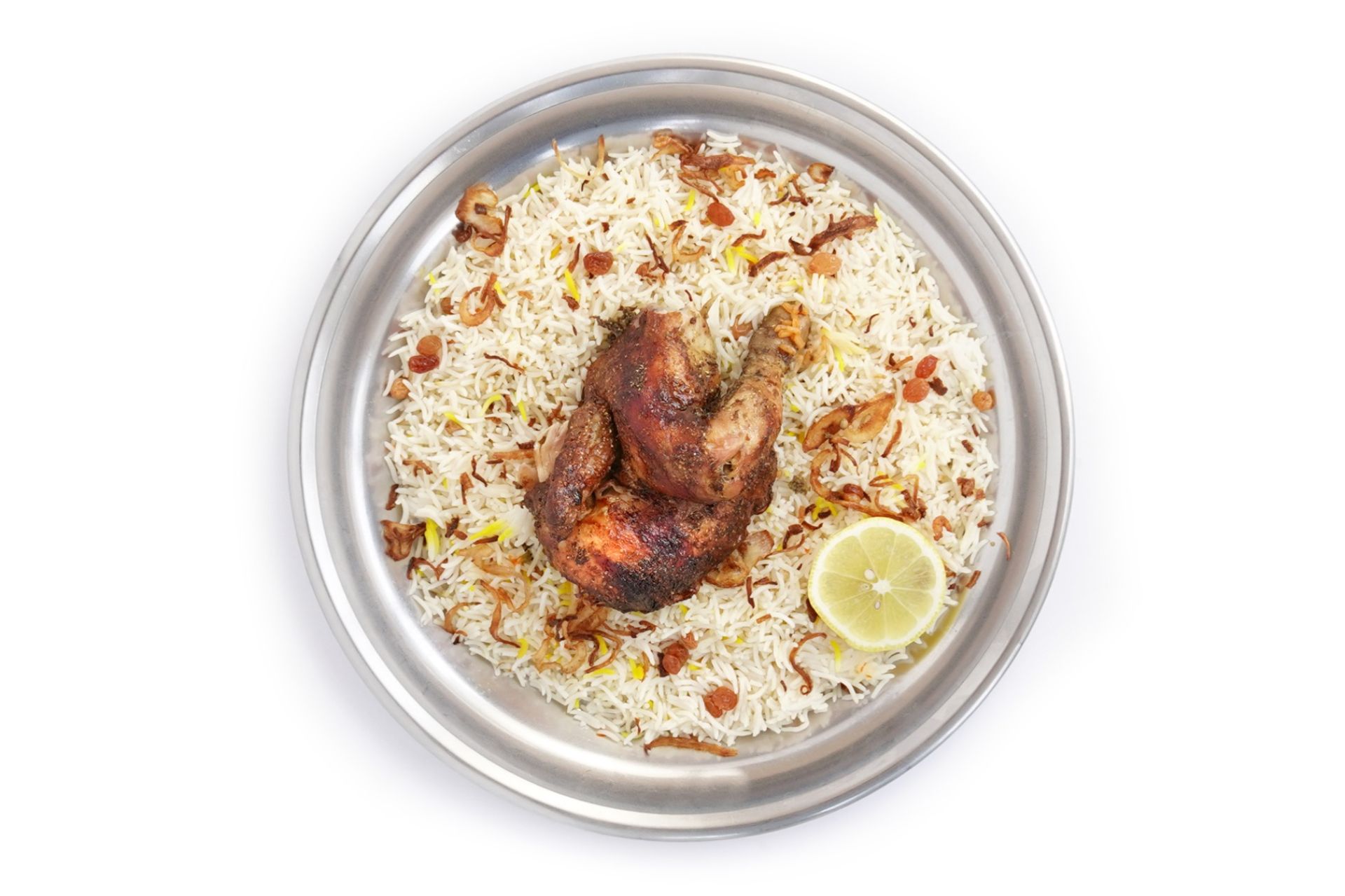 دجاج شواية مع رز أبيض - ربع شوايا مع الأرز الأبيض