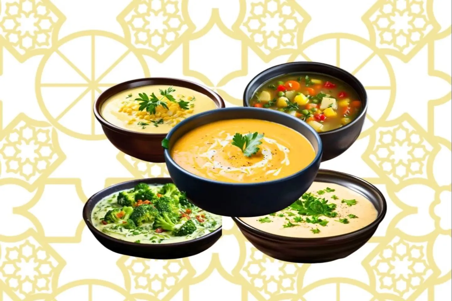 شوربات رمضان - بروكلي دجاج بالكريمة