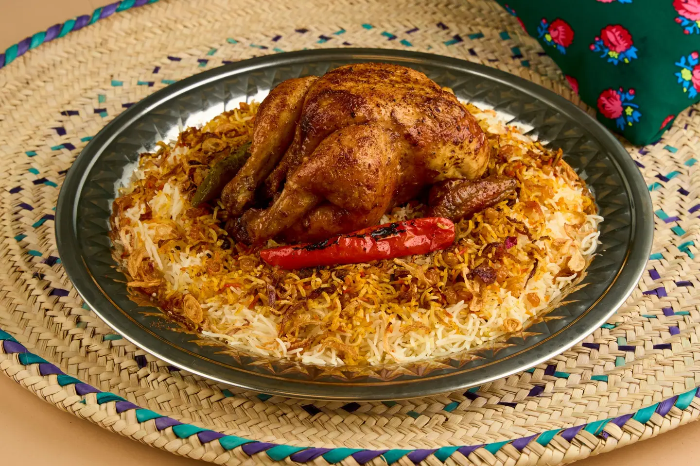 دجاجة شواية مع الرز - نصف دجاجة