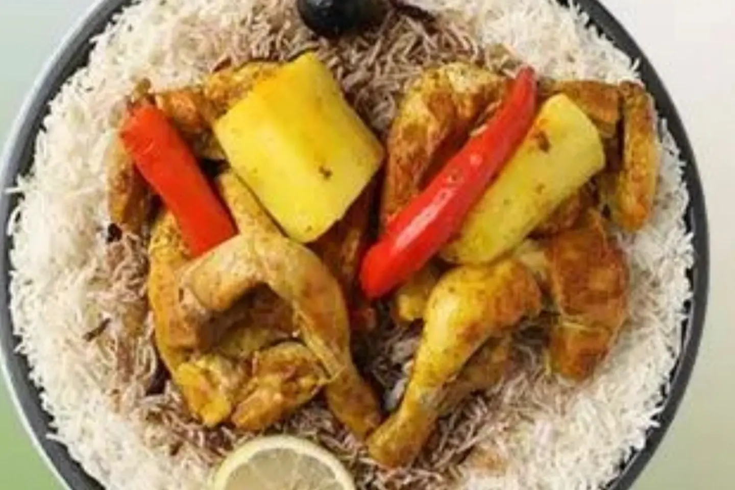 نص دجاج مدفون بدون رز - نص حبة دجاج