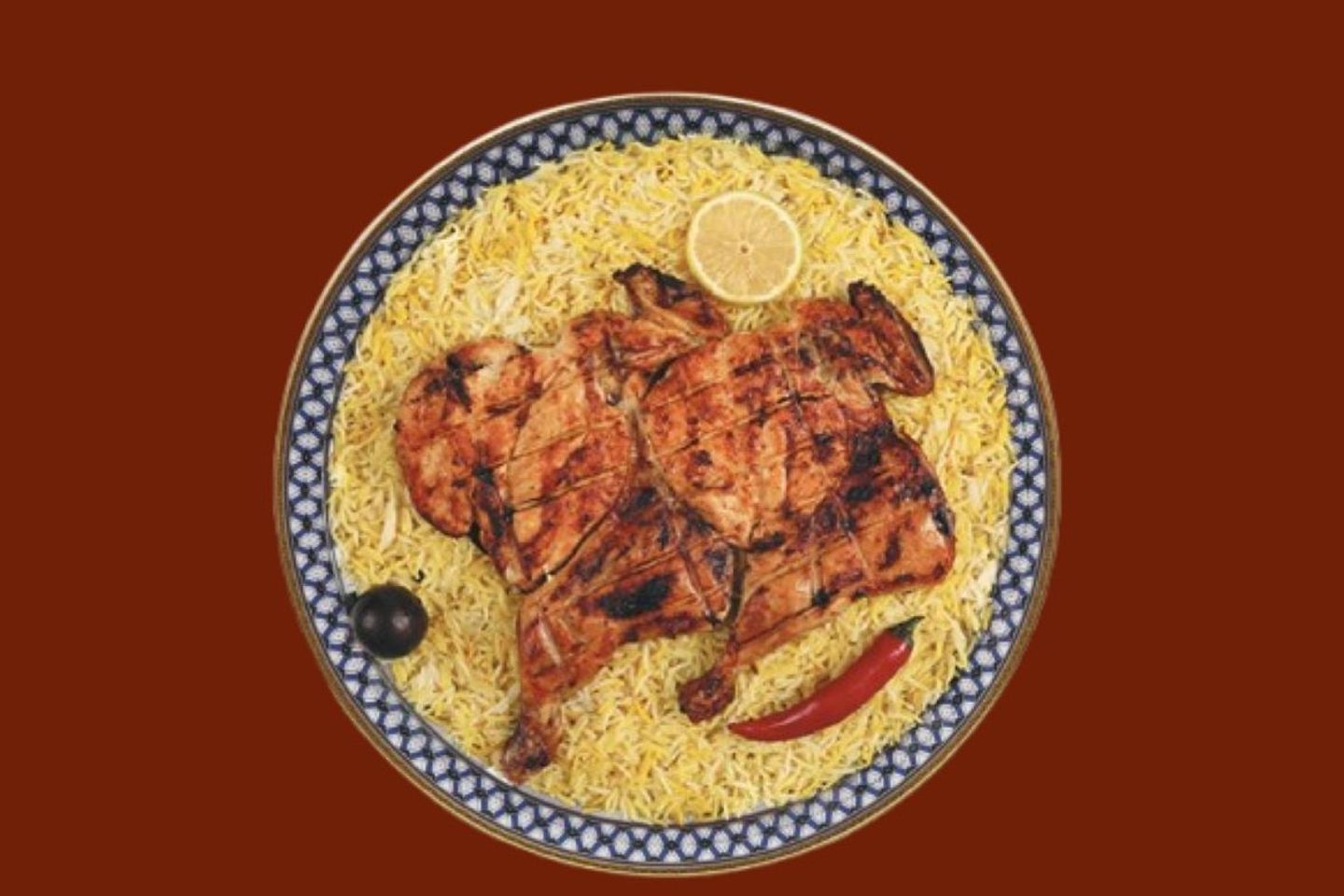 دجاج على الفحم - نصف دجاجة