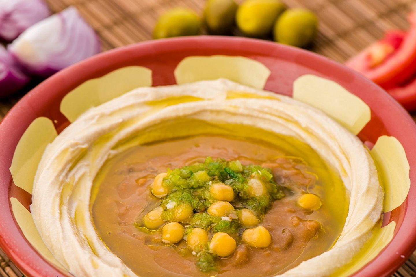 حمص بالفول - وسط