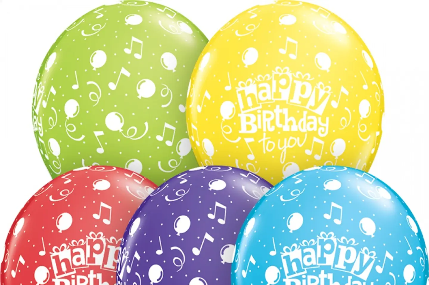 Balloon Helium Happy Birthday Songs - Blue