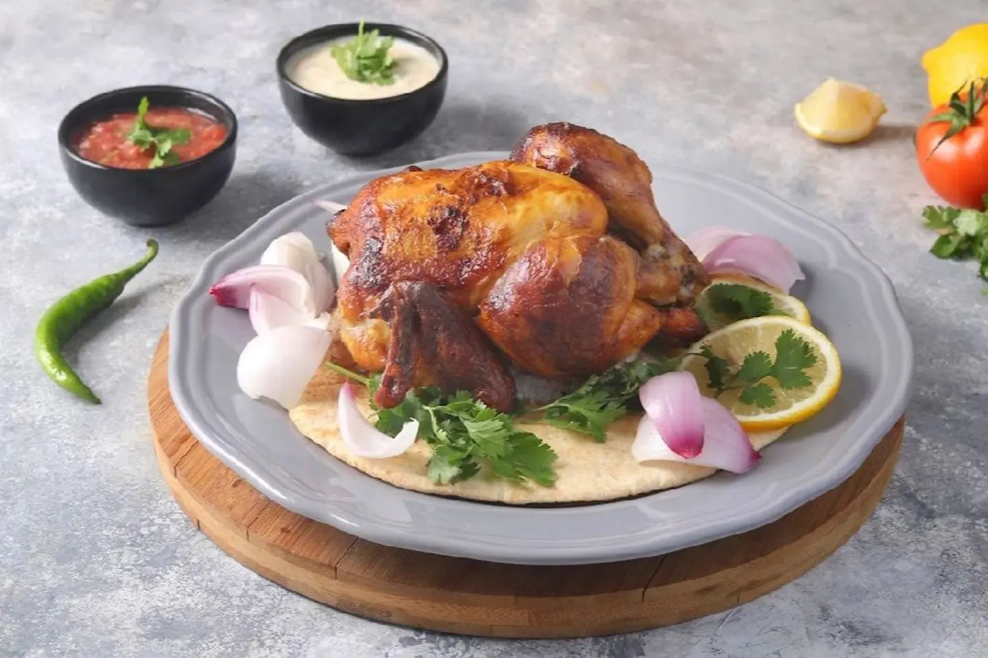 دجاجة شواية بدون رز - ربع دجاج شواية بدون رز