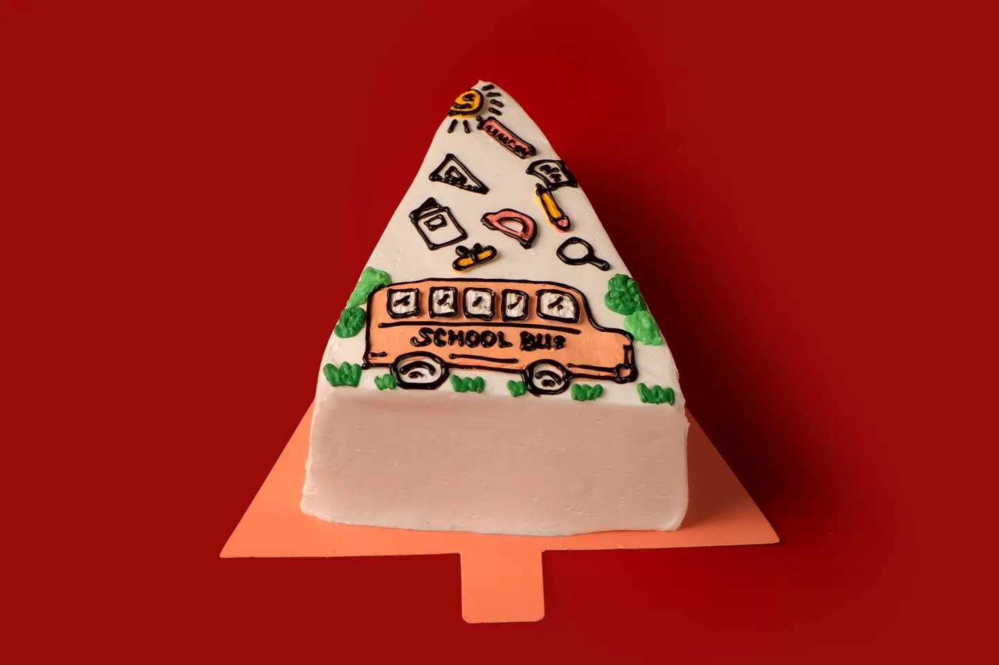 Back To School Triangle Cake B - Vanilla