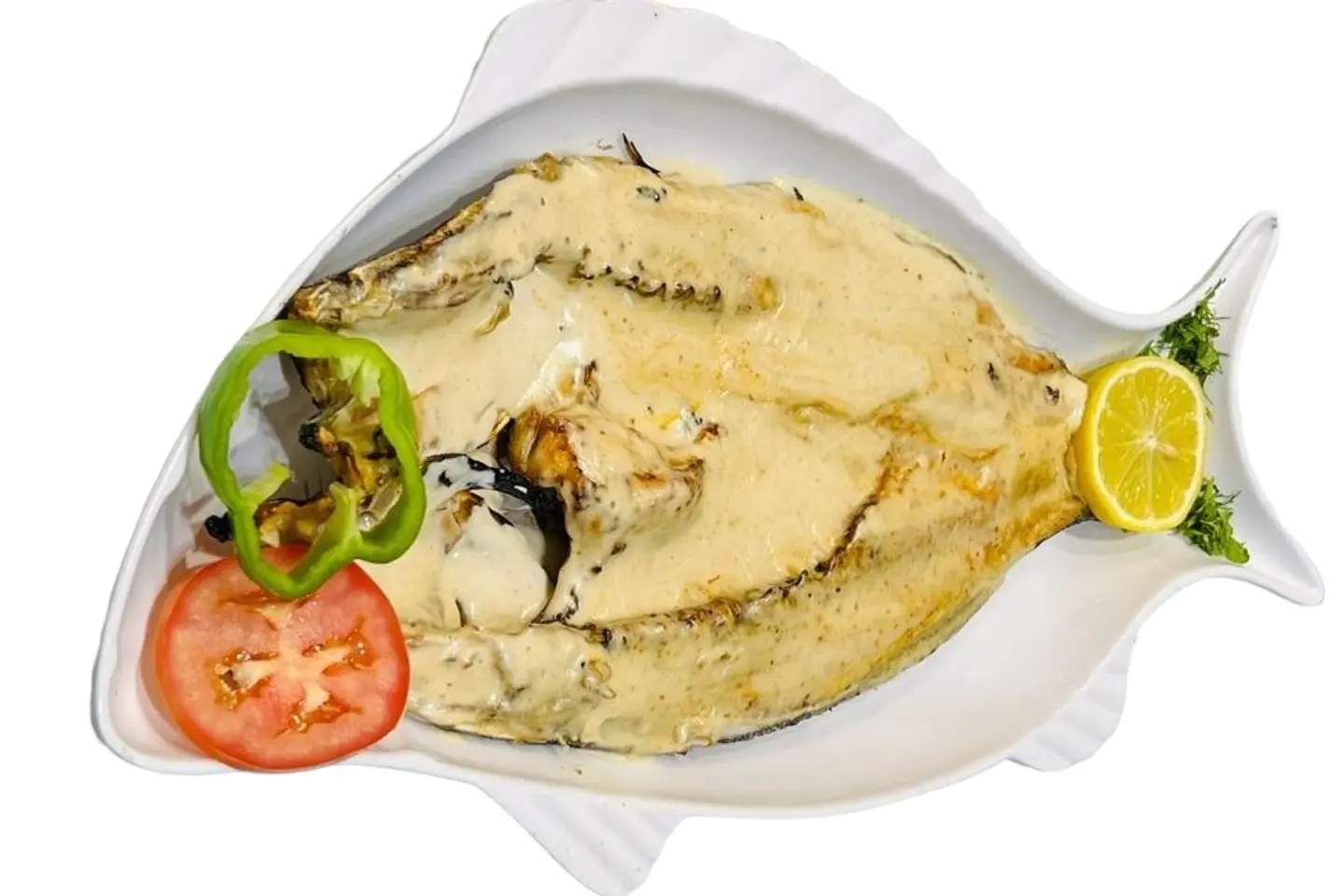 Grilled Hamour Fish With Tahinah - For One Person