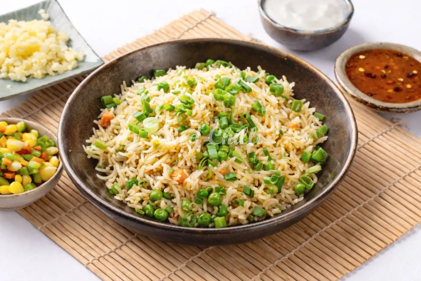 أرز مقلي - الدجاج