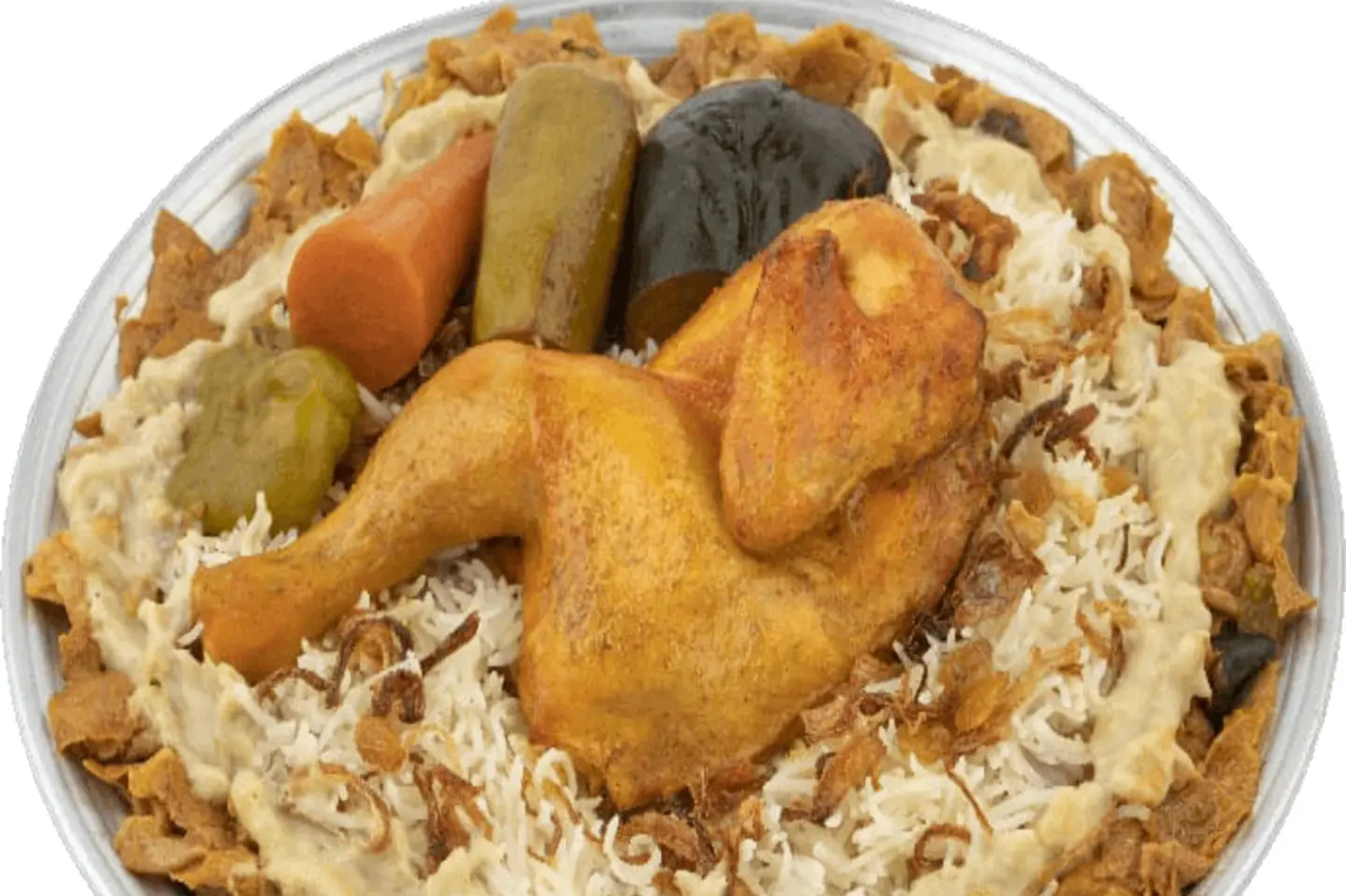 صحن لمة مثلوثة - صحن لمة مثلوثة 3 حبات دجاج