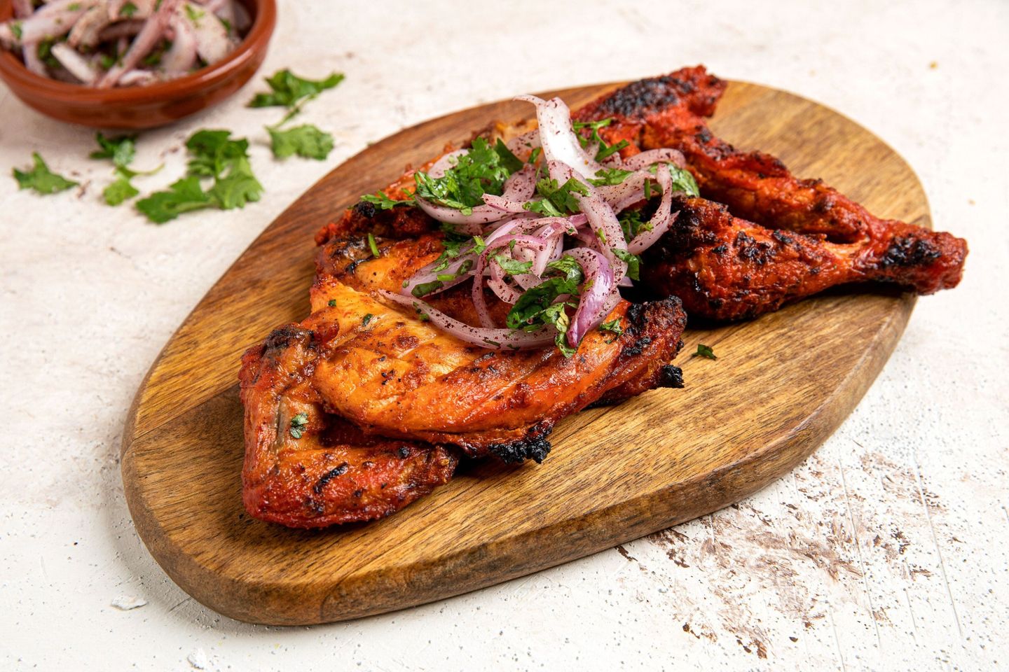 دجاج على فحم سادة - نص حبة دجاج