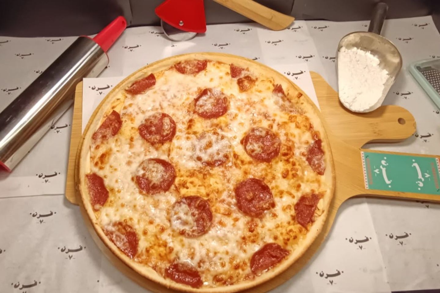 Thin Slice Pepperoni Pizza - Large Size