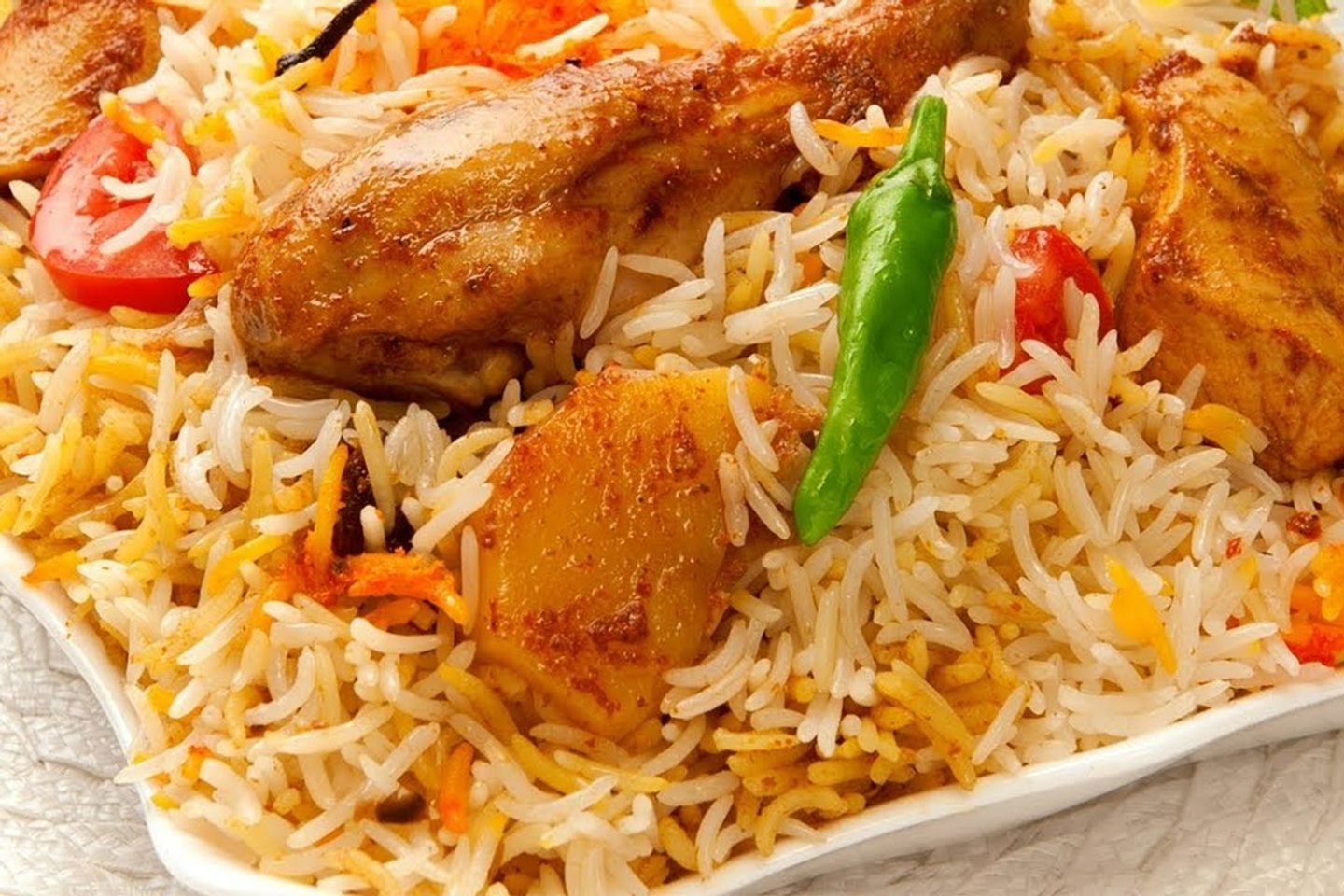 دجاج برياني - حبة دجاج برياني مع أرز