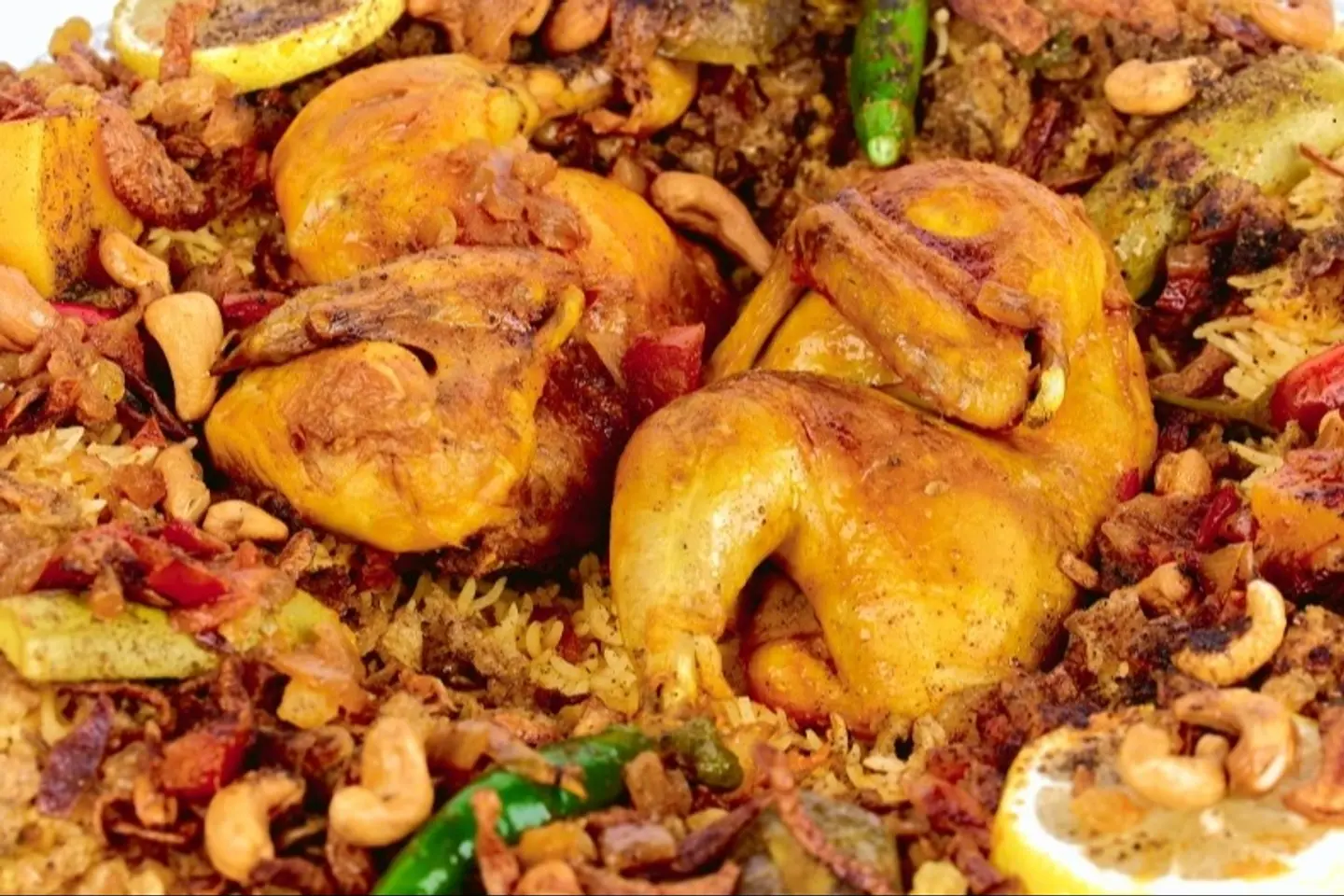 Oven Baked Chicken With Rice And Qorsan - Half Chicken