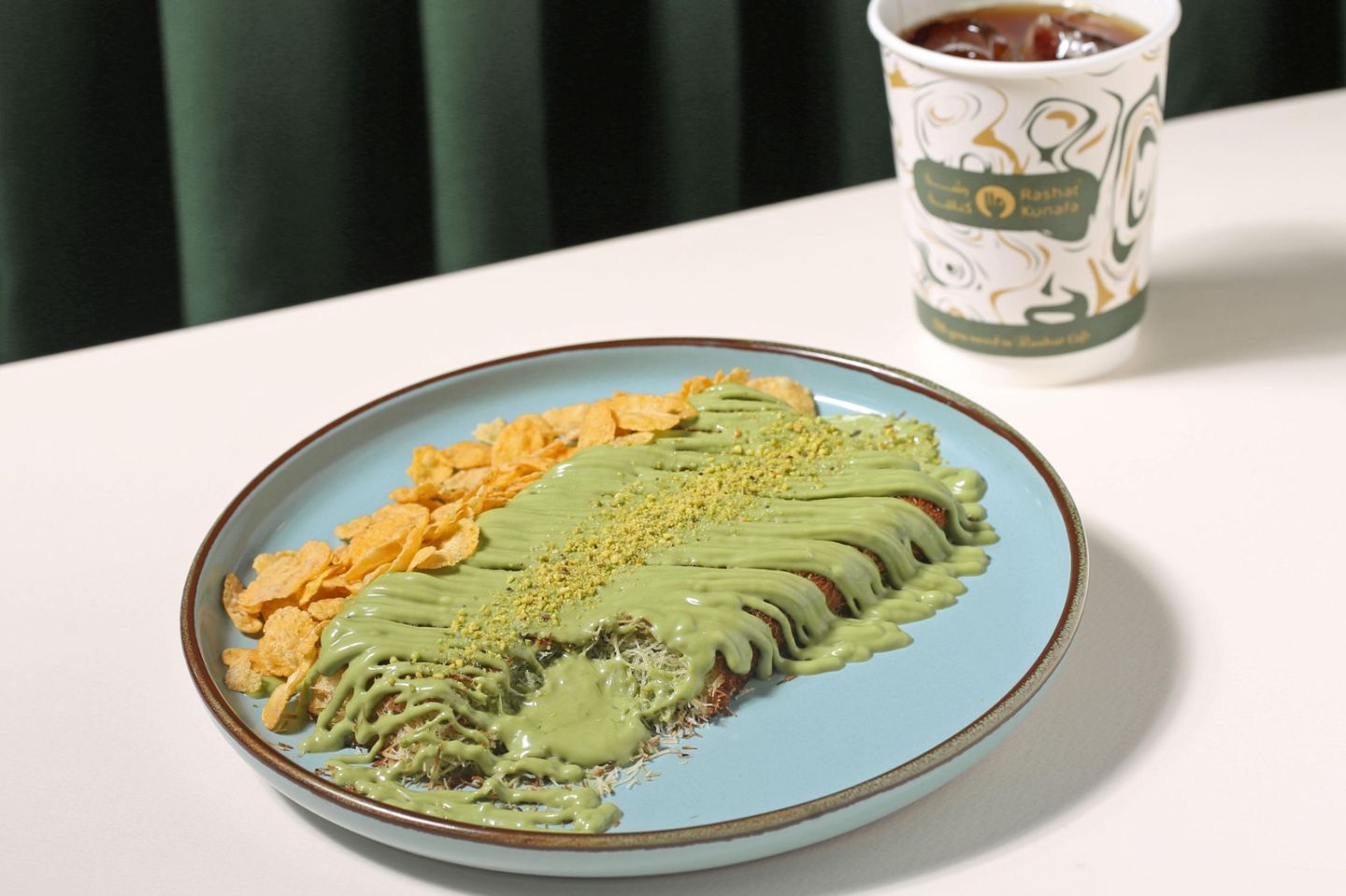 Kunafah With Cream And Pistachio - Small