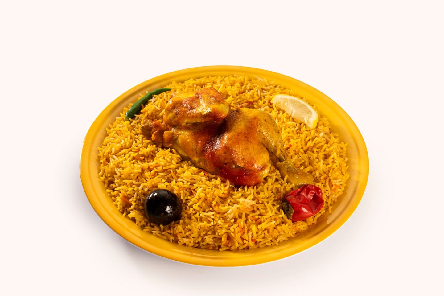 دجاج مندي نص - رز شعبي