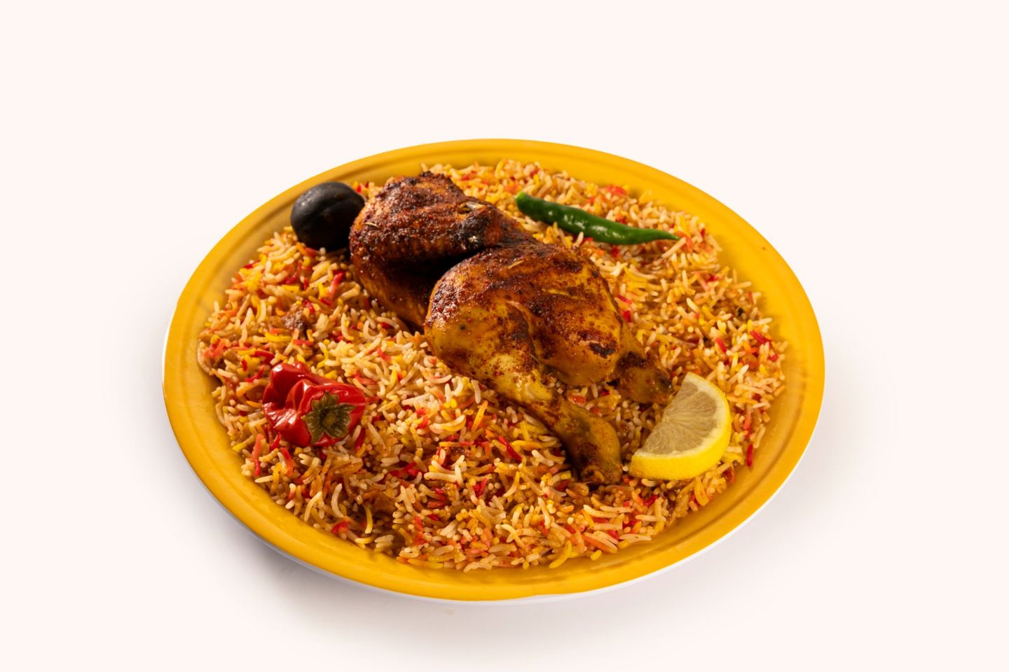 دجاج النفود حبة - رز مندي