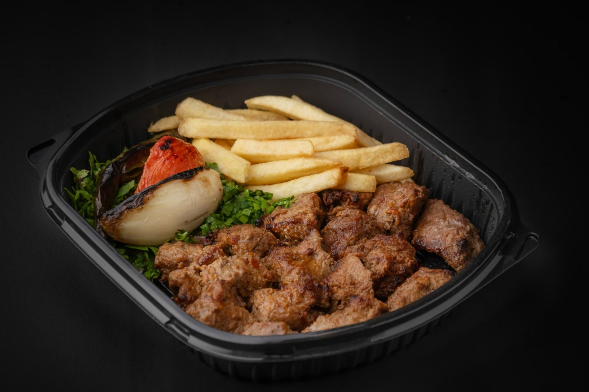 صحن اوصال لحم(مكونات الطبق ثابته - 4 اسياخ