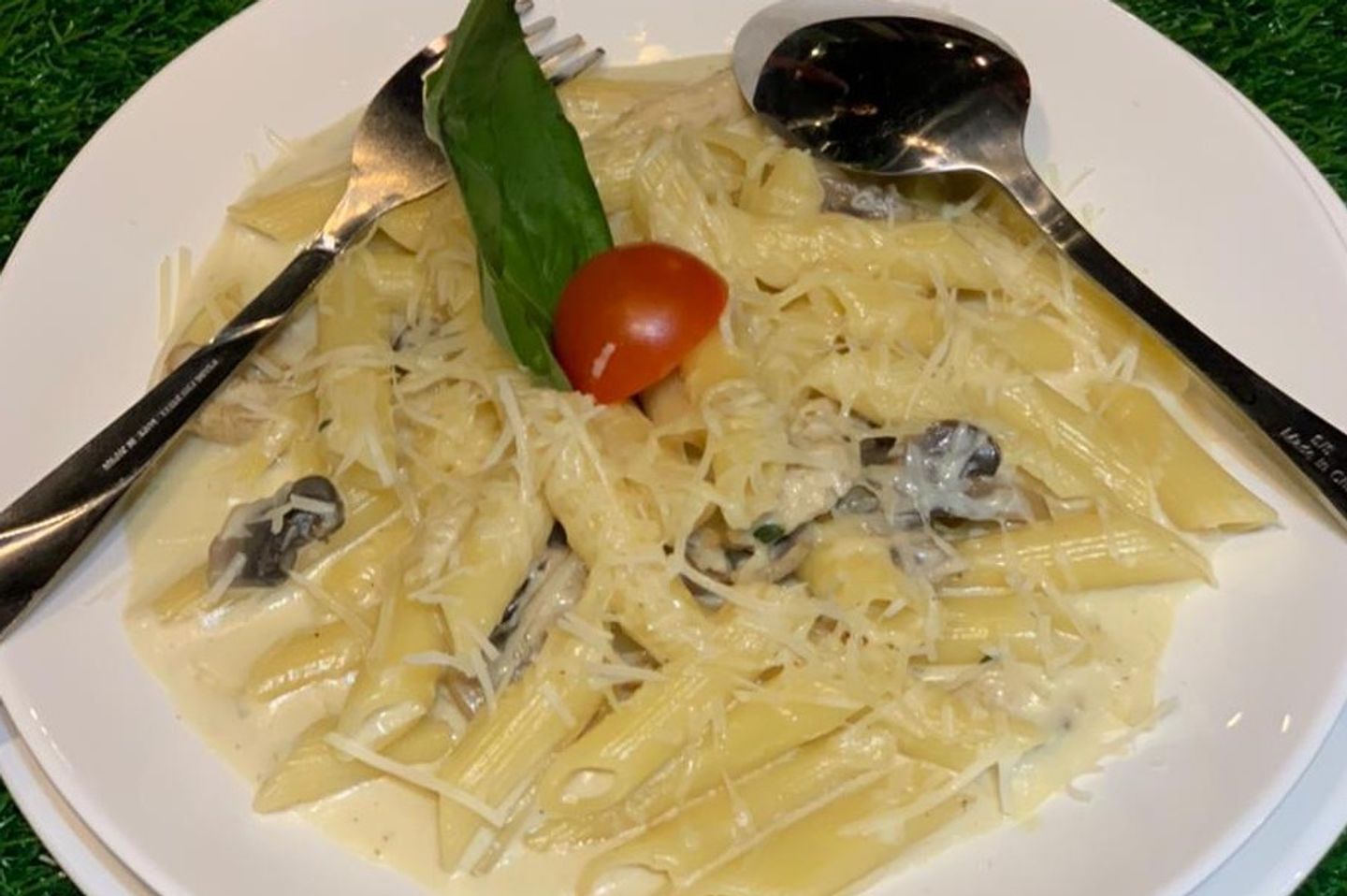 White Pasta With Parmesan Cheese Sauce - 4