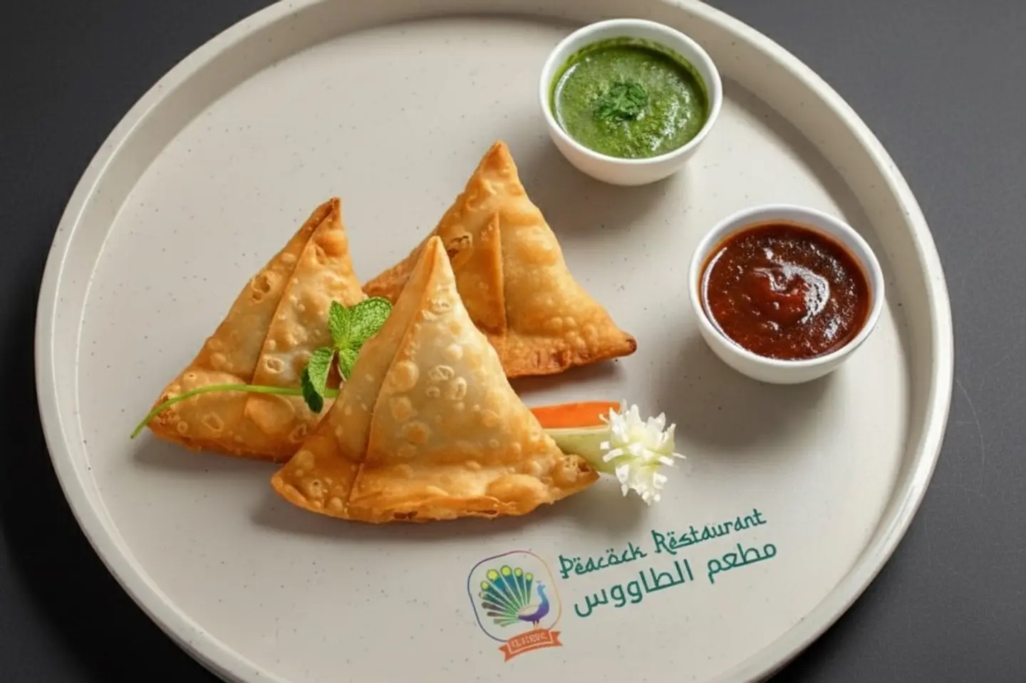 الو سمبوسة - في نصف طبق من قطعتين