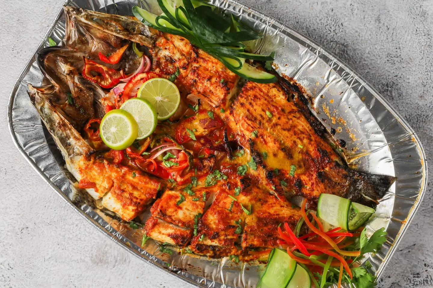 قاروص مشوي - كيلو