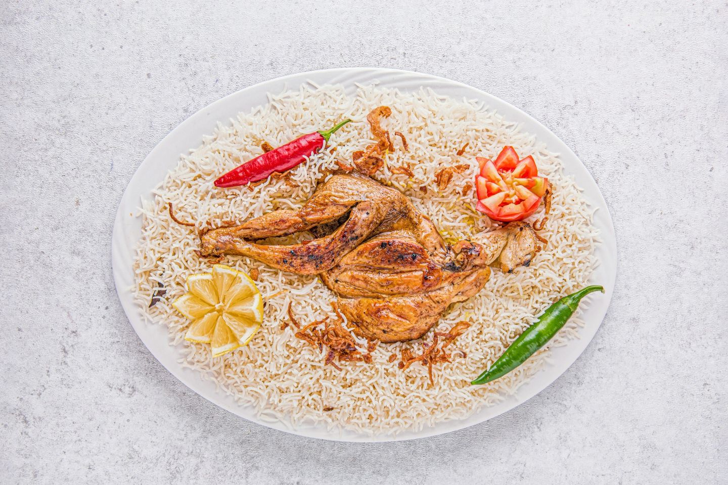 نص دجاج مظبي - رز بشاور