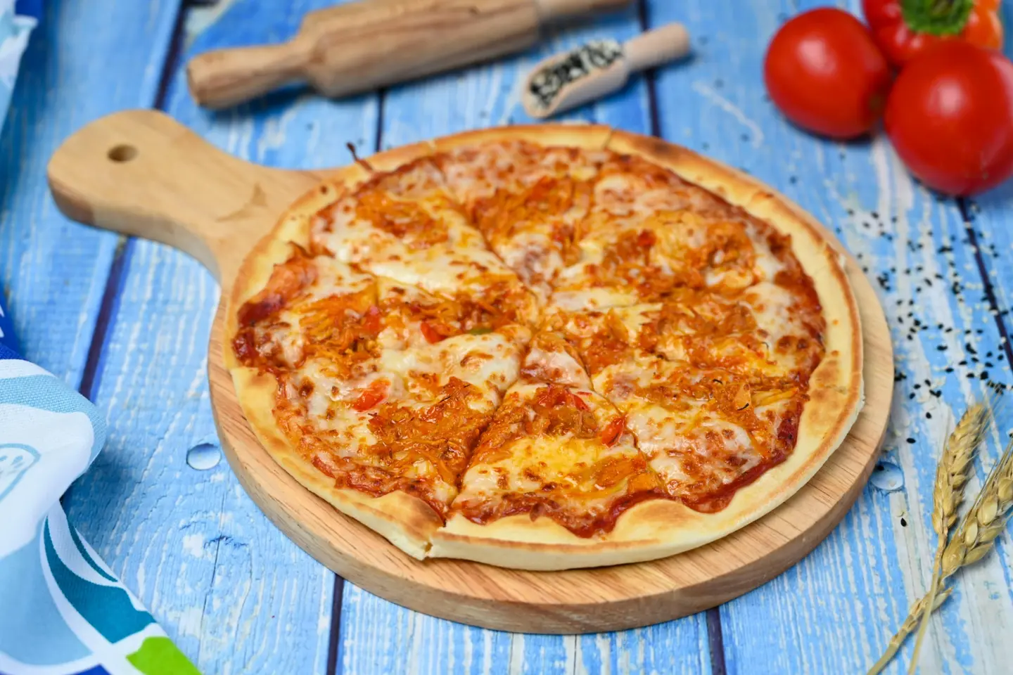 بيتزا دجاج - وسط