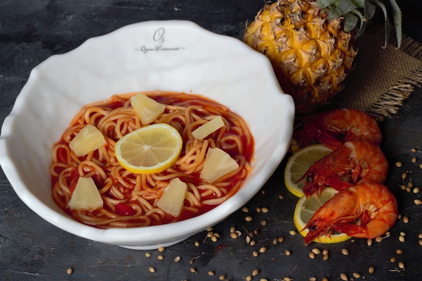 Sweet And Sour Shrimp Spaghetti - Small